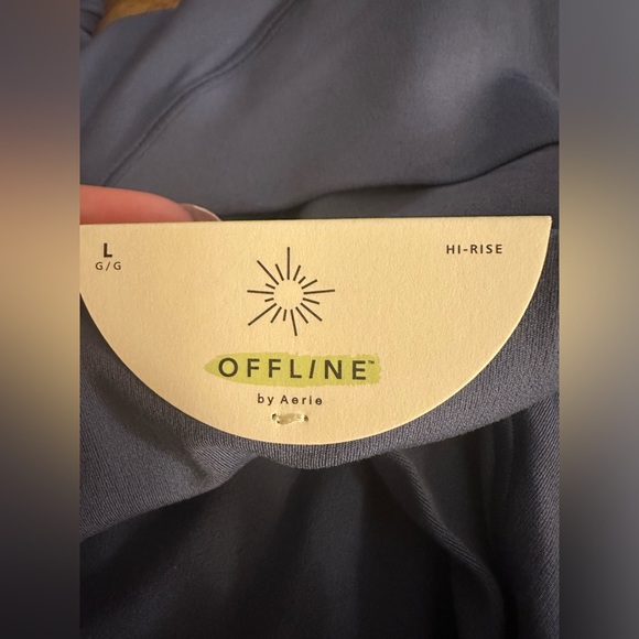 OFFLINE By Aerie Real Me High Waisted Crossover Legging BLUE -large - Picture 13 of 16